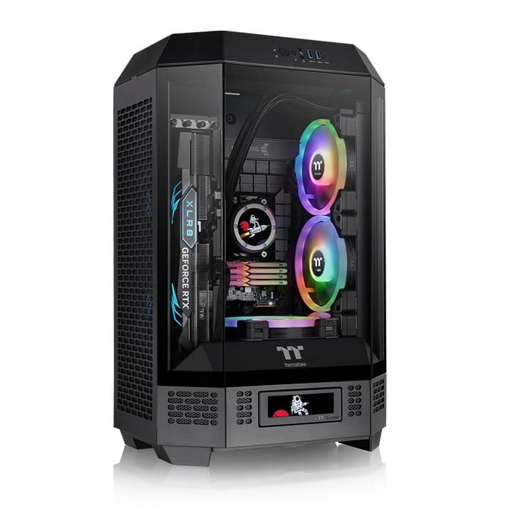 Thermaltake The Tower 300 Micro Tower Chassis | Tempered Glass Panels | Micro-ATX/Mini-ITX Support | Vertical GPU Layout | High-Airflow Design | Modular Design | Gaming PC Case