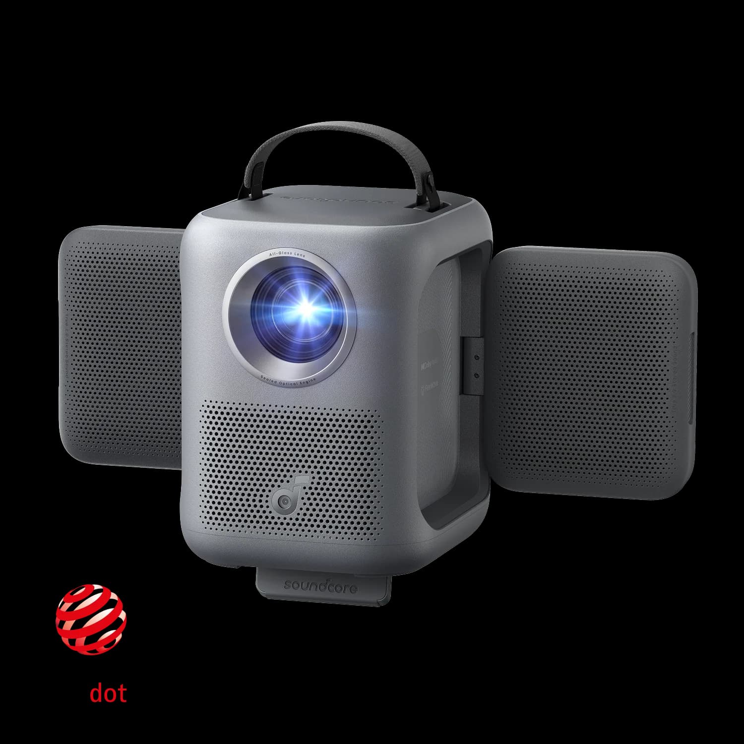 Soundcore Nebula P1i Smart Portable Projector | Flippable Speakers | 1080p Full HD | 380 ANSI Lumens | Google TV | Dolby Audio