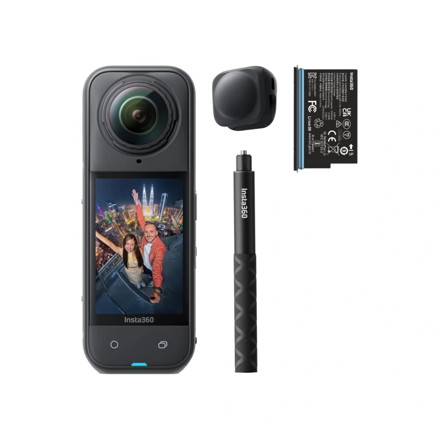 Insta360 X5 Starter Bundle | 8K 360° Action Camera | Dual 1/1.28-inch Sensors | Triple AI Chip | 72MP Photos | FlowState Stabilization | 185-Minute Runtime | Extra Battery | 114cm Invisible Selfie Stick