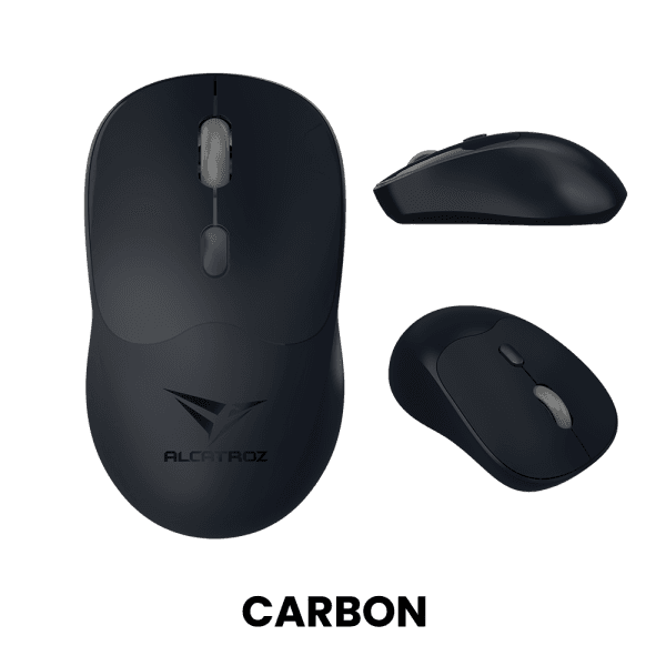 Alcatroz AirMouse DUO 6R Wireless Rechargeable Mouse | Dual Mode Connectivity (Bluetooth 5.4 + 2.4GHz) | Silent Click Switches | Adjustable 800–1600 CPI | 4 Buttons | 500mAh Rechargeable Battery | 10m Wireless Range