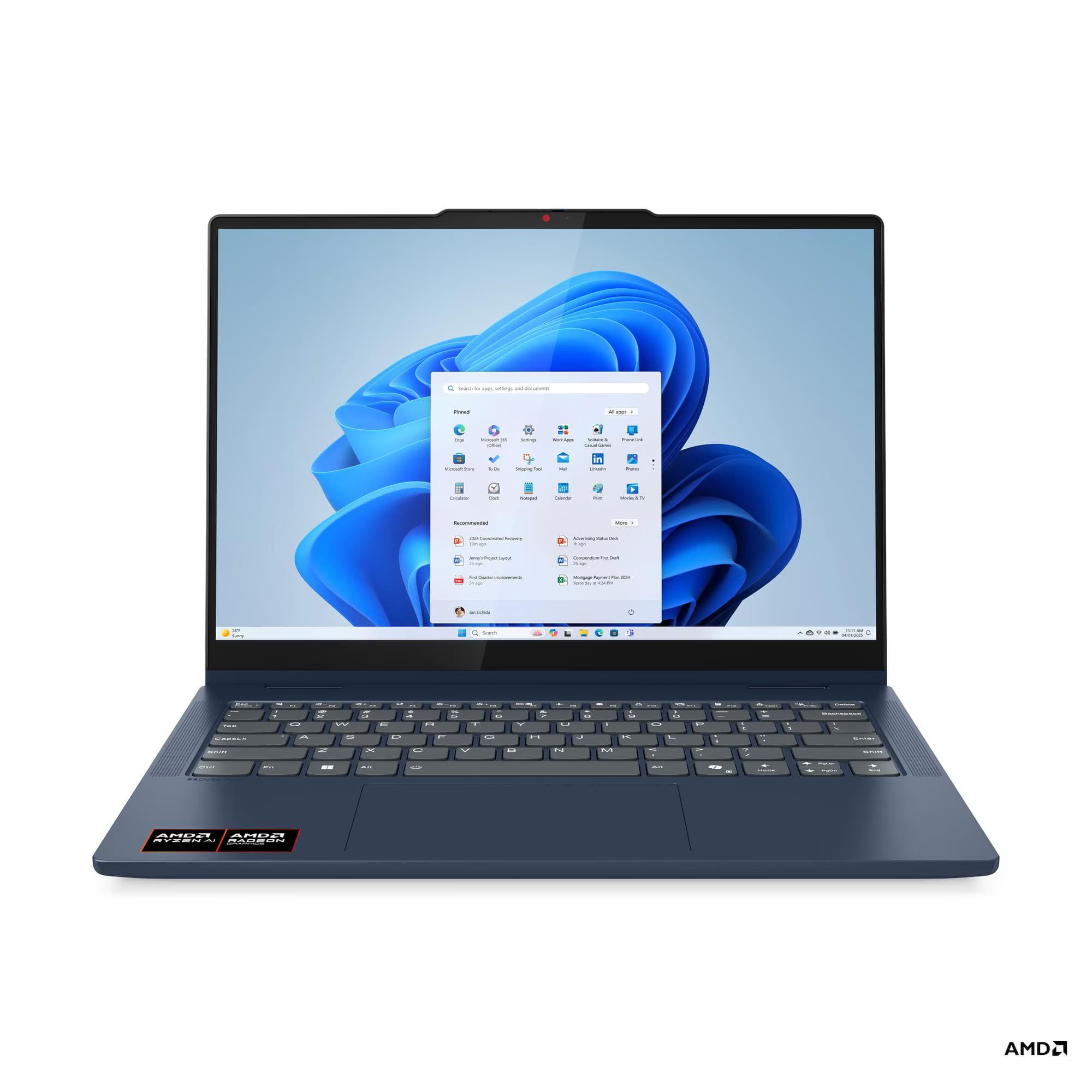 Lenovo IdeaPad 5 2-in-1 14AKP10 | AMD Ryzen AI 7 350 | 16GB DDR5 RAM | 1TB NVMe Gen4 SSD | Radeon 860M Graphics | 14″ WUXGA IPS Touch Display | Backlit Keyboard | Windows 11 Home