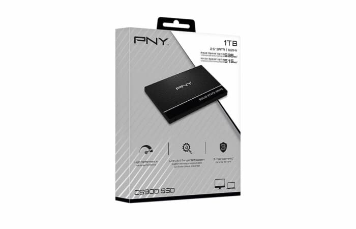 PNY CS900 1TB 3D NAND SATA III Internal SSD | Sequential Read Up to 535 MB/s, | Write Up to 515 MB/s | SATA-III 6Gb/s Interface (Backward Compatible with SATA-II) | 3D NAND Technology