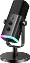 FIFINE AmpliGame AM8 | Dynamic USB/XLR Hybrid Microphone | Cardioid Polar Pattern | RGB Lighting | Headphone Jack | Tap-to-Mute | Gain Knob | Zero-Latency Monitoring | For Gaming, Streaming, Podcasting