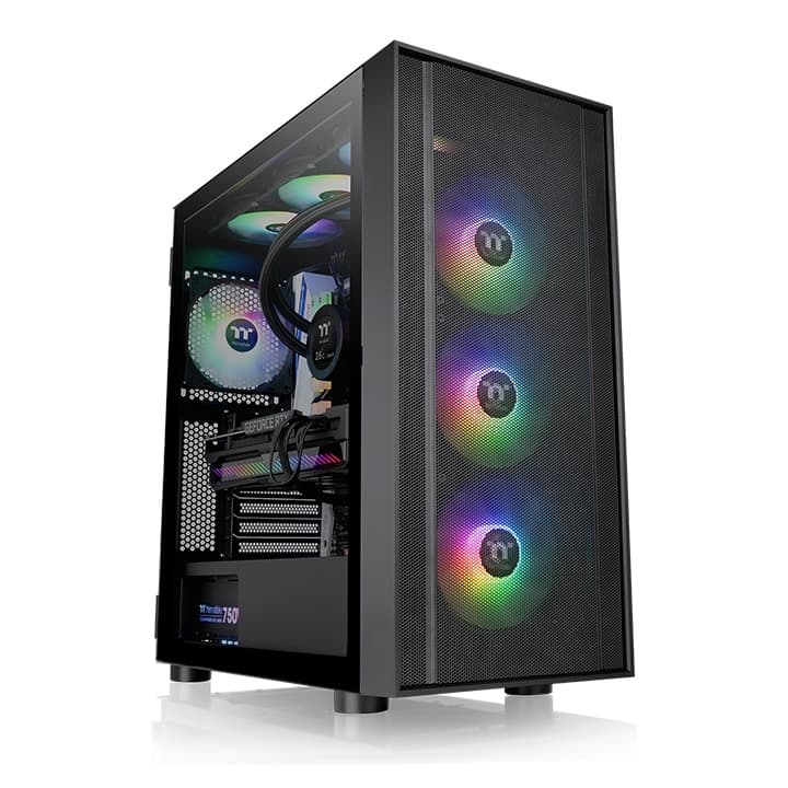 Thermaltake H570 TG ARGB Mid-Tower PC Case | Tempered Glass Panel | 3× 120mm ARGB Fans | ATX/Micro-ATX/Mini-ITX/E-ATX Support | 360mm Radiator Support | High-Airflow Design