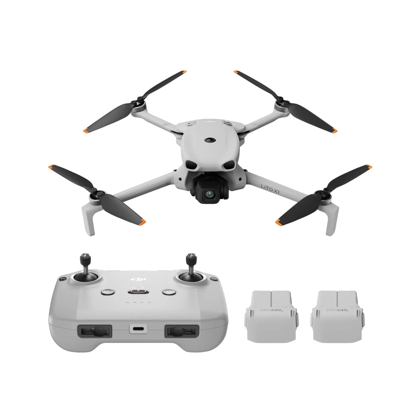 DJI Lito X1 Fly More Combo with RC‑N3 | 1/1.3″ 48MP CMOS f/1.7 | 4K/100fps + 4K/60fps HDR | Omnidirectional Sensors + Forward LiDAR | ActiveTrack 6.0 | DJI O4 15km Transmission | 36‑Min Flight Time (3 Batteries)