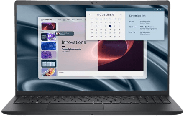 Dell Pro 15 PV15255 | AMD Ryzen 5 7520U Processor | 8GB LPDDR5 RAM | 512GB NVMe SSD | 15.6" FHD 120Hz IPS Display | AMD Radeon 610M Graphics | Windows 11 Pro | TPM 2.0 | 1 Year Warranty | Carbon Black