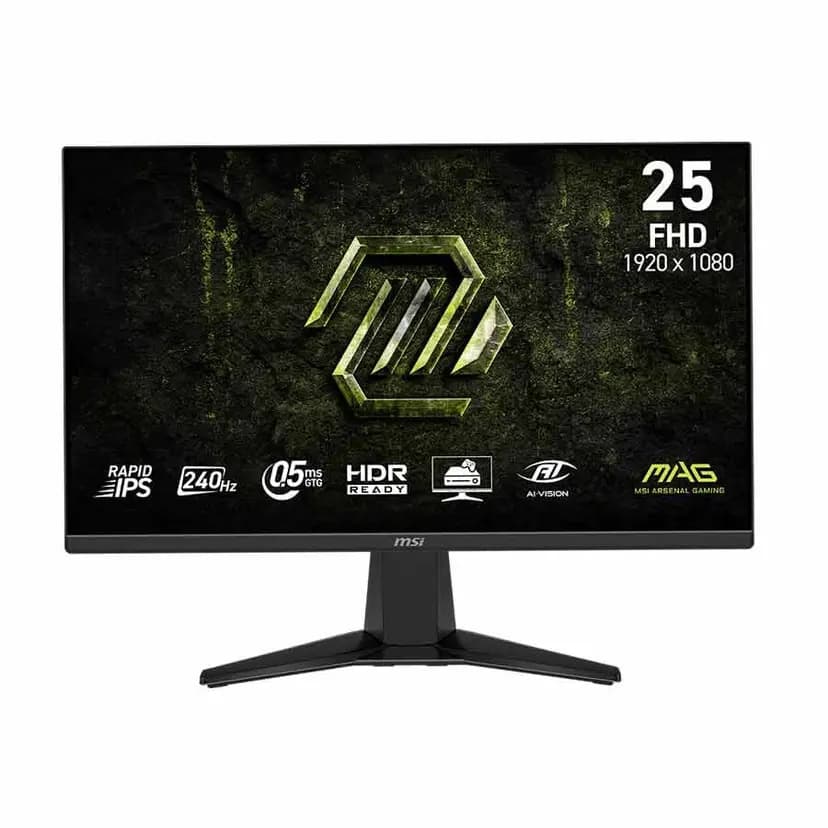 MSI MAG 255F X24 | 24.5-inch FHD Rapid IPS Gaming Monitor | 240Hz Refresh Rate | 1ms Response Time | Adaptive-Sync | HDMI & DisplayPort | Gaming Monitor
