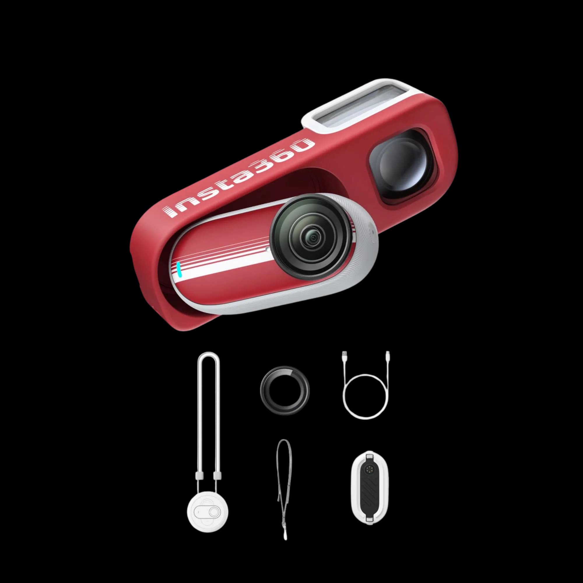 Insta360 GO 3S Retro Bundle (Special Edition) | 128GB | 4K Action Camera | Retro Viewfinder | FlowState Stabilization | 10m Waterproof | Battery Pack | Magnet Pendant