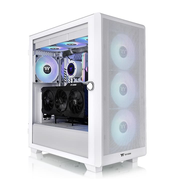 Thermaltake S250 TG ARGB Mid-Tower Chassis | Tempered Glass Panel | ARGB Fans | ATX/Micro-ATX/Mini-ITX Support | High-Airflow Design | 360mm Radiator Support