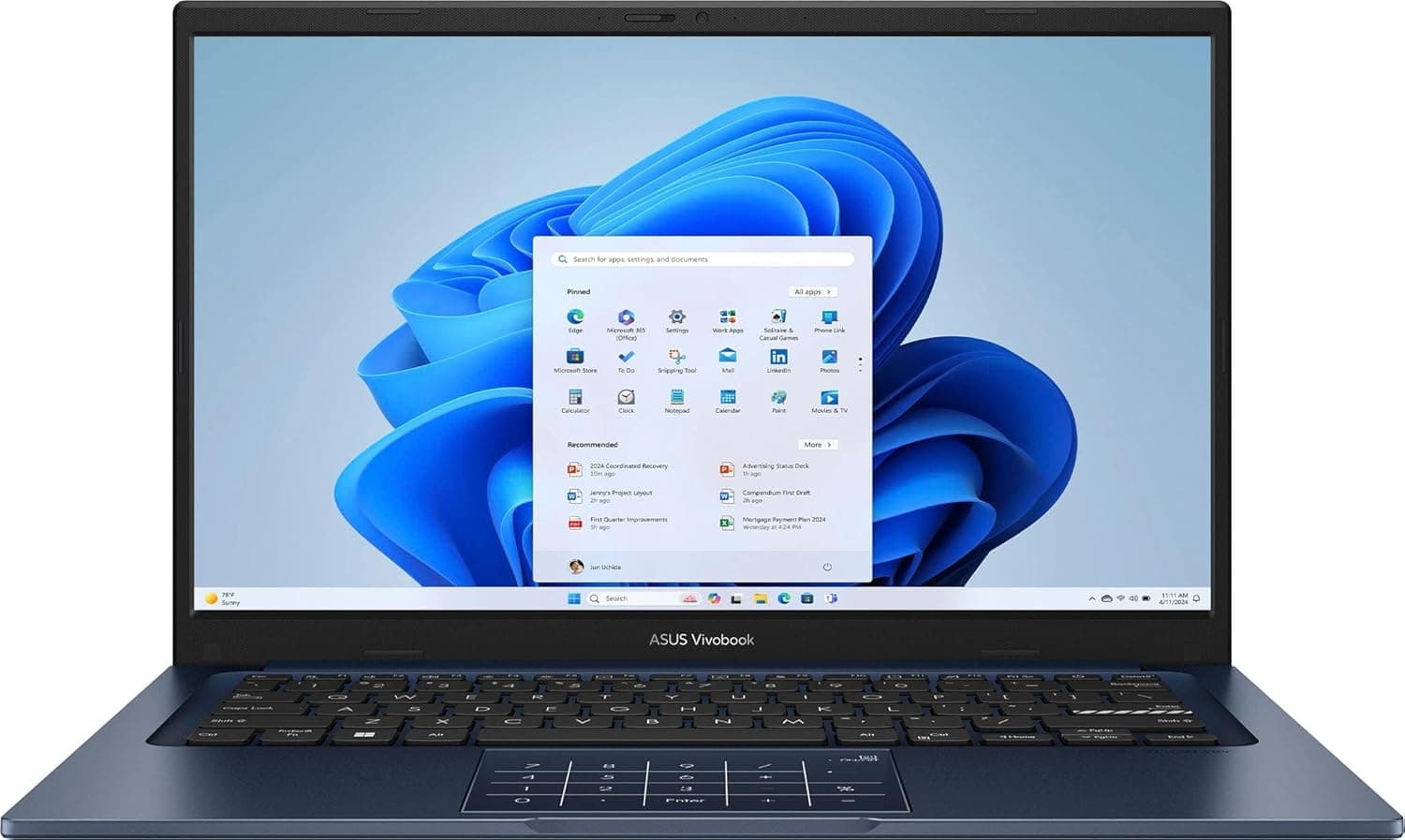 Asus VivoBook 14 X1404V | Intel Core 5 120U Series 1 Processor | 8GB DDR4 RAM | 256GB SSD | Intel Graphics | 14″ FHD Display  | Fingerprint Sensor | Windows 11 | 1 Year Warranty + 1 Year Asus Insurance