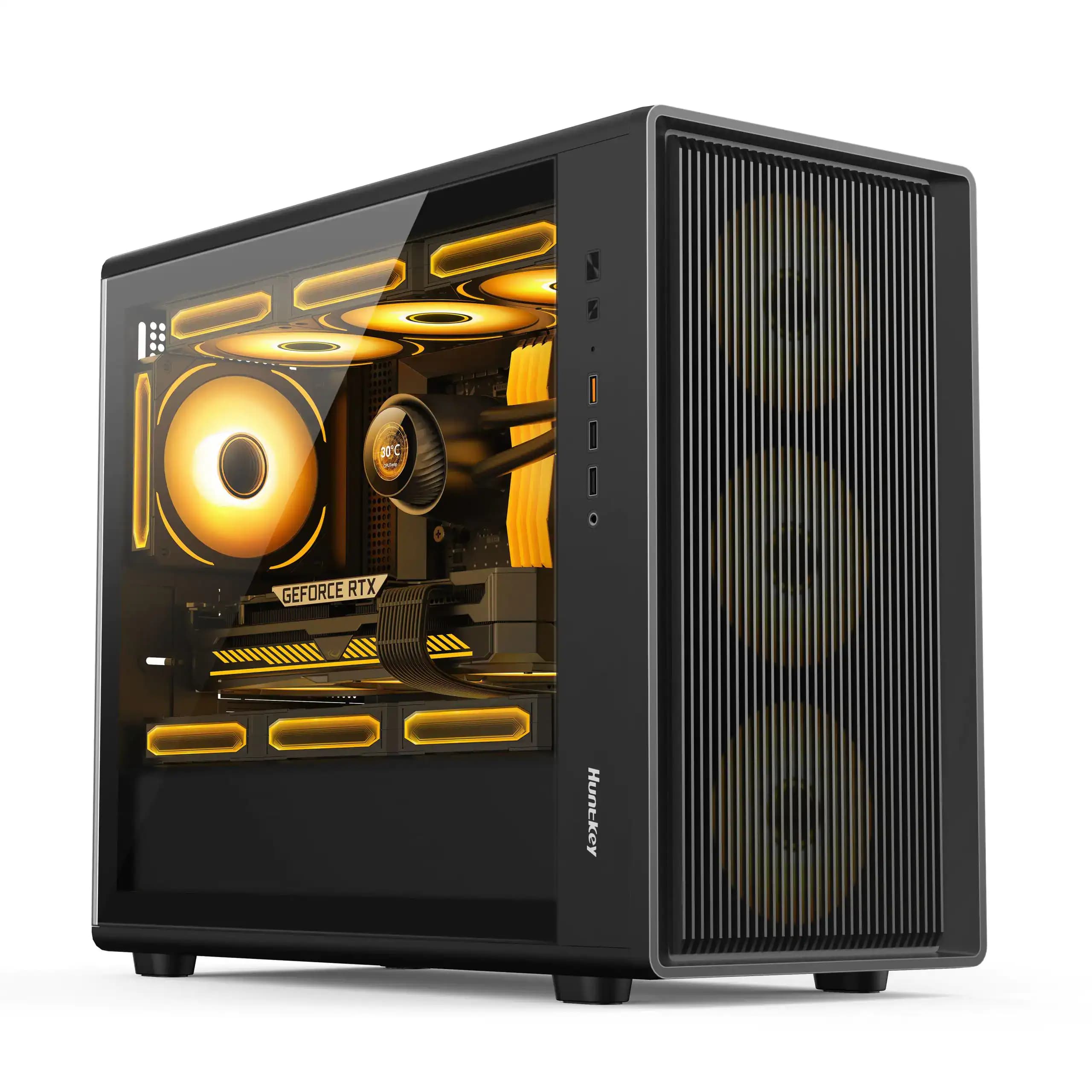 Best PC Build | AMD Ryzen 7 5700  | Gigabyte B550M K| 16GB RAM | 512GB SSD | RTX 5060 8GB | 240 Chroma Liquid Cooler | 750W 80+ PSU | Huntkey G63 Gaming Case