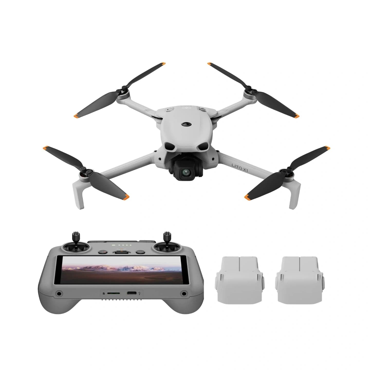 DJI Lito X1 Fly More Combo Plus with RC 2 Remote| 48MP Camera | 4K/100fps HDR | LiDAR Sensors | ActiveTrack 6.0 | 15km Transmission | 3× 52-Min Batteries | 2.7K Vertical Video | RC 2 Remote | Wi-Fi 6