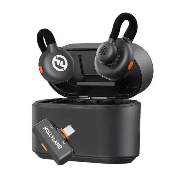 Hollyland LARK M2S Combo USB-C Wireless Microphone | Dual Transmitters | Noise Cancellation | 24-Bit/48kHz Audio | Long-Range Wireless