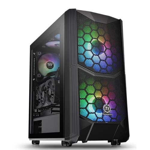 Thermaltake Commander C35 TG ARGB Mid-Tower Gaming PC Case | Tempered Glass Panel | ARGB Fans | ATX/Micro-ATX/Mini-ITX Support | High-Airflow Design