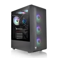 Thermaltake S200 TG ARGB Mid-Tower Gaming PC Case | Tempered Glass Side Panel | ARGB Cooling Fans | ATX/Micro-ATX/Mini-ITX Motherboard Support | Spacious Interior | High-Airflow Gaming Design