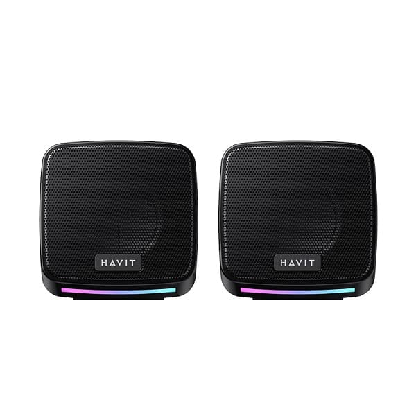 Havit HV-SK764 | USB Stereo Sports Speaker | 3W x 2 Output | 52mm Drivers | 100Hz–20kHz Frequency | RGB LED Lighting | Dual Connectivity (USB + 3.5mm) | 4Ω Impedance | Dynamic Sound