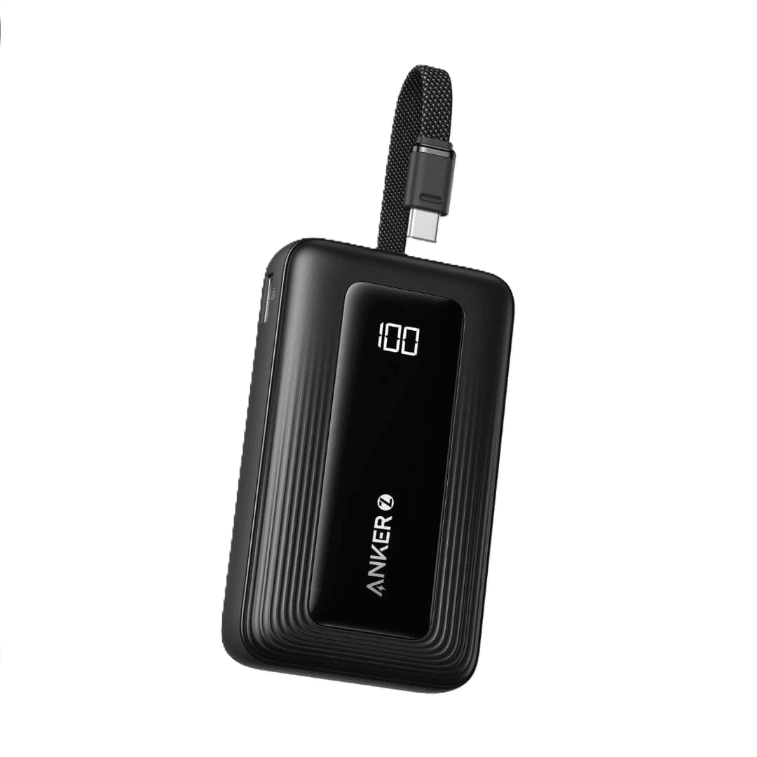 Anker Power Bank | 10,000mAh Portable Charger with Built-In USB-C Cable, 30W  Output