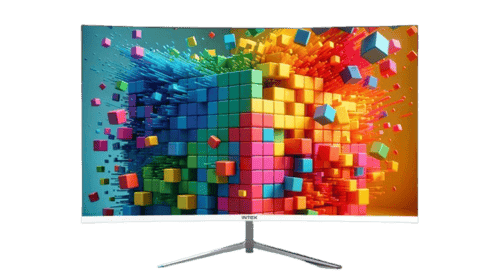Intex 32-Inch Curved LED Monitor | Full HD (1920×1080) | 16.7 Million Colors for Rich and Vibrant Visuals | 100Hz Refresh Rate | 2 x DisplayPort 1.4 1 x HDMI 2.0 Connectivity