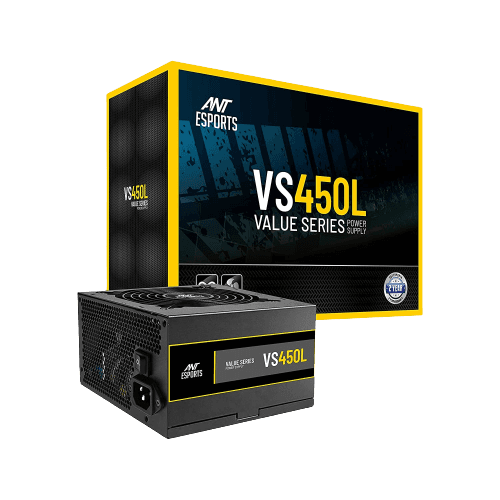 Ant Esports VS450L – 450W Value Series Power Supply Unit (Black) | Reliable Entry-Level PSU for Desktop Builds