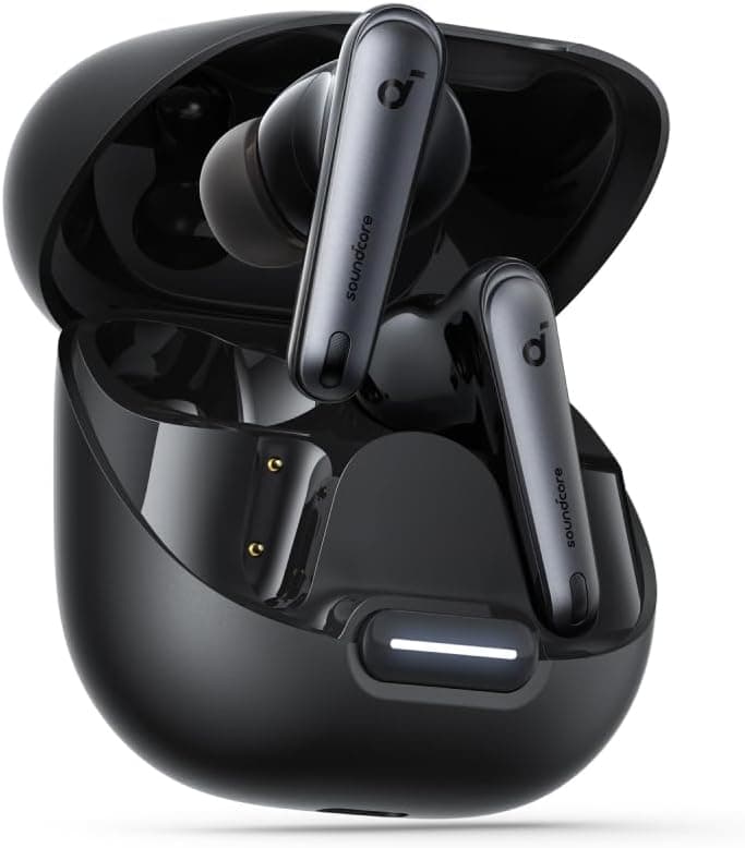 Anker Soundcore Liberty 4 NC True Wireless Earbuds | Noise Reduction with Adaptive Hybrid ANC | Hi-Res Audio Certified | Up to 50 Hours Playtime | Wireless Charging Support | Bluetooth 5.3 Connectivity