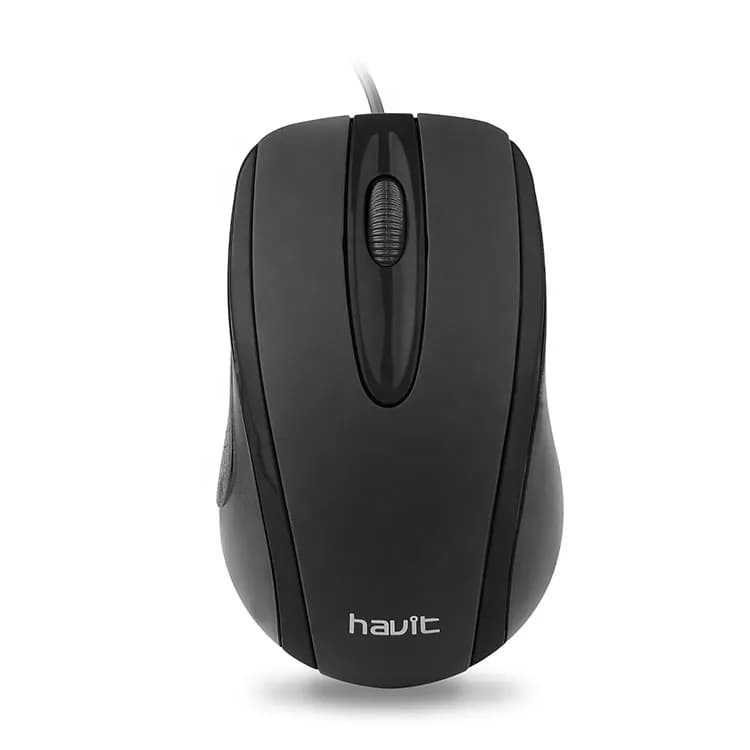 Havit HV-MS753 | Wired Optical Mouse | 1000 DPI Precision Tracking | USB 2.0 | 3 Keys | Ambidextrous Design | Plug-and-Play Connectivity