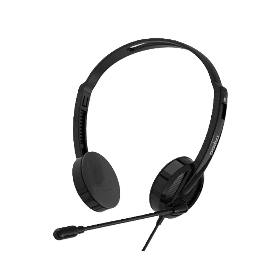 Rapoo H101 Wired Stereo Headphone | Lightweight Design | Clear Audio | 3.5mm Jack | For PC & Laptop