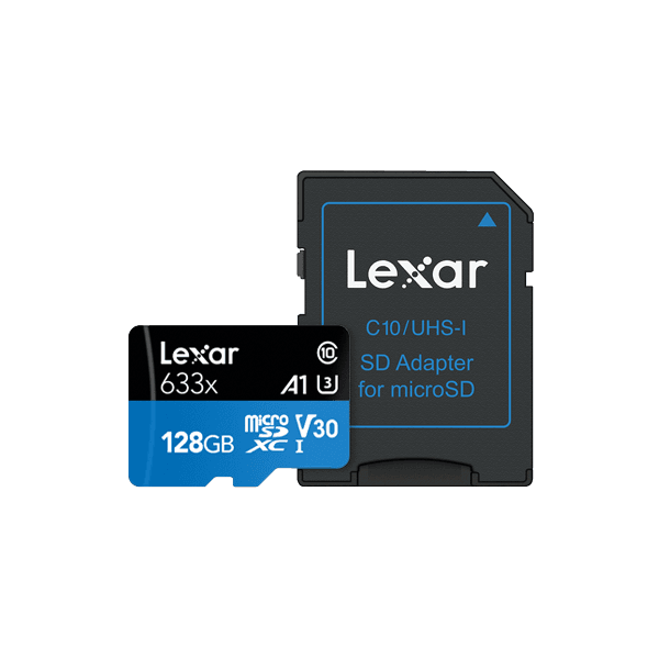 Lexar High-Performance 633x microSDHC/microSDXC UHS-I Card | Class 10 | V30 | A1 | Up to 100MB/s Read Speed
