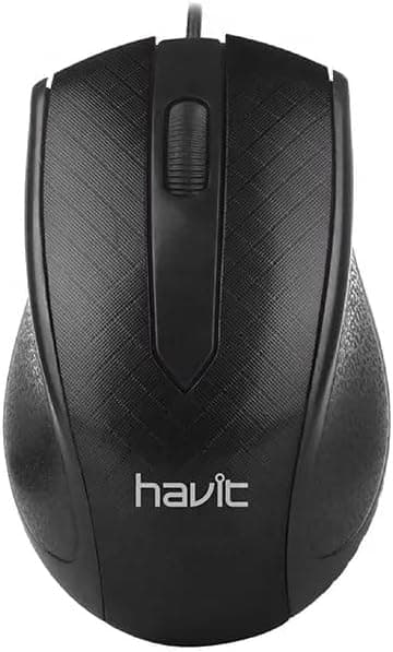 Havit HV-MS753 | Wired Optical Mouse | 1000 DPI Precision Tracking | USB 2.0 | 3 Keys | Ambidextrous Design | Plug-and-Play Connectivity