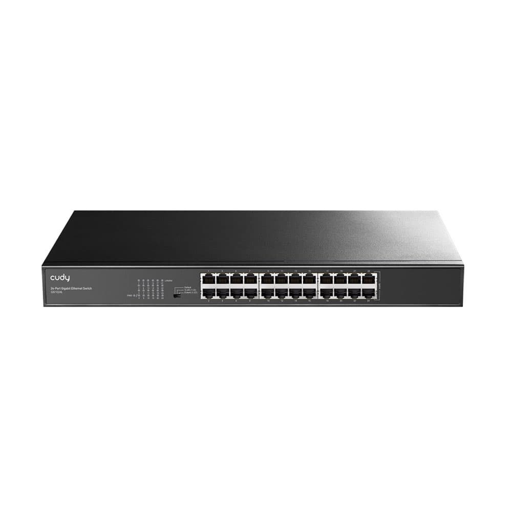 Cudy GS1024 24-Port Gigabit Ethernet Switch | 24 Gigabit Ports | 48 Gbps Switching Capacity | VLAN & Extend Modes (250m Range) | Fanless Metal Case | Plug & Play | LED Indicators