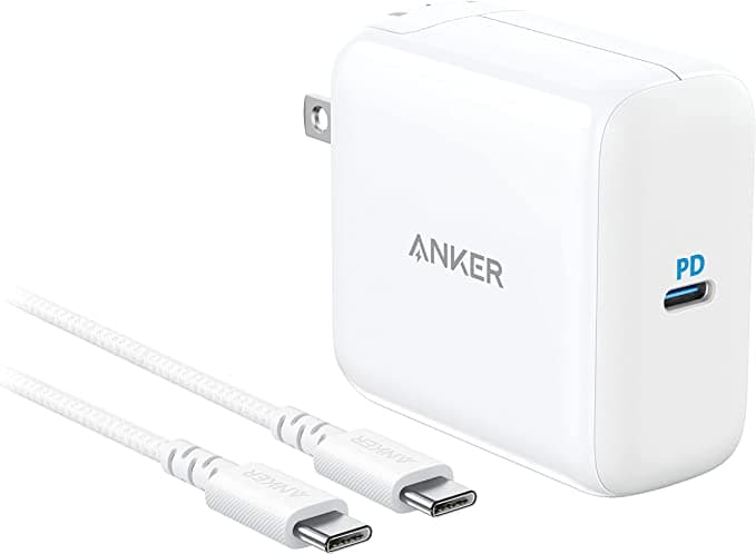 Anker PowerPort III PD 65W Wall Charger with PowerLine Select+ USB-C to USB-C 2.0 Cable 6ft | High-Speed Power Delivery Charging for Laptops, Tablets, Smartphones, and Other USB-C Devices
