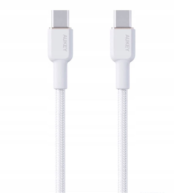 AUKEY CB-NCC2 | 60W USB-C to USB-C Cable | 1.8m Nylon Braided | 480Mbps Data Transfer | Fast Charging Compatible | Durable & Tangle-Free Design