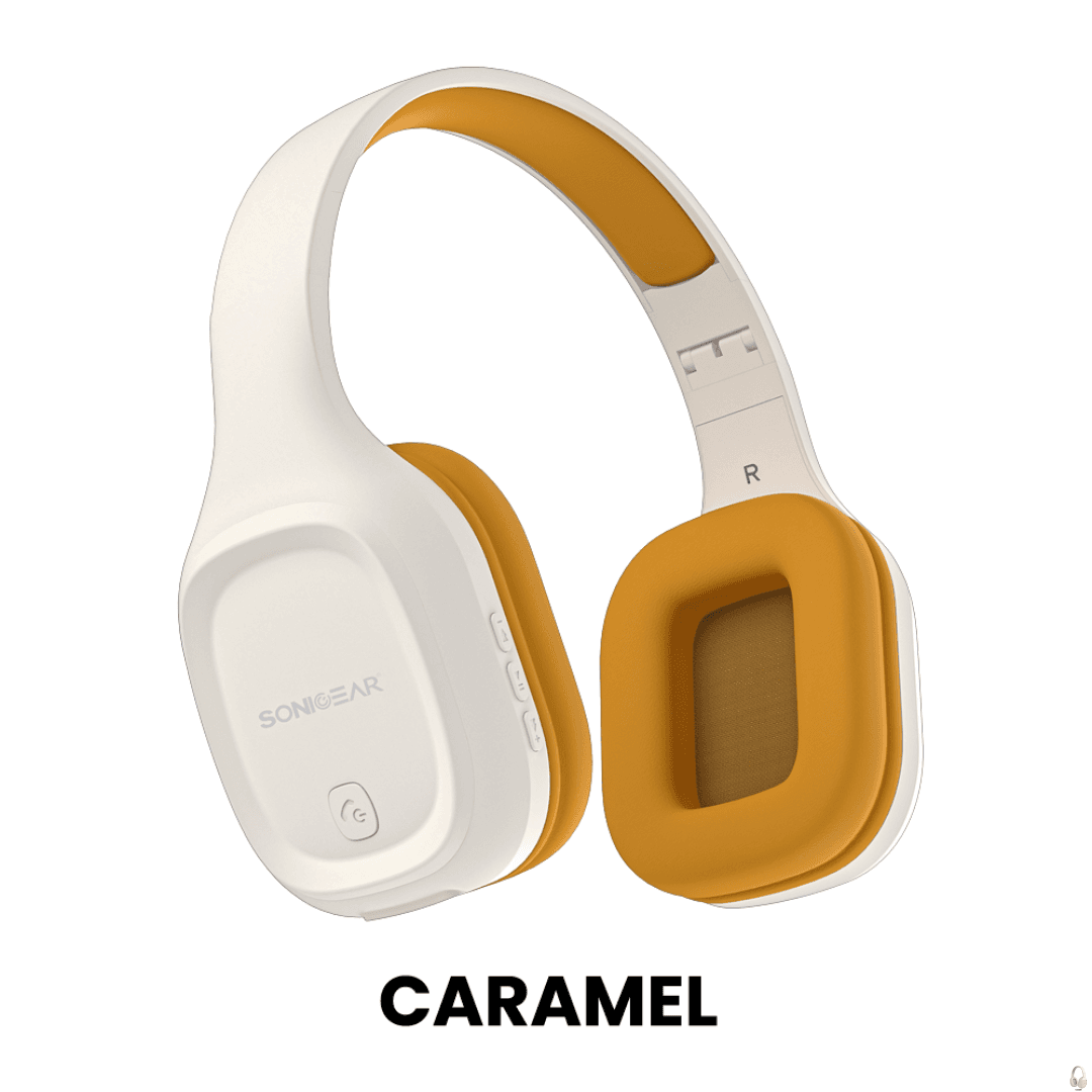 SonicGear Airphone 5 Wireless Headphone | 40mm Drivers with Strong Bass & High Clarity Audio | Bluetooth 5.4 Connectivity | Over-Ear Design with Soft Earcups | On-Ear Controls for Music & Calls | Compatible with Smartphones, Tablets & All Devices