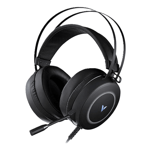Rapoo VH160 Gaming Headset | 7.1 Surround Sound | Noise-Cancelling Mic | LED Light | Soft Memory Earmuf | Black
