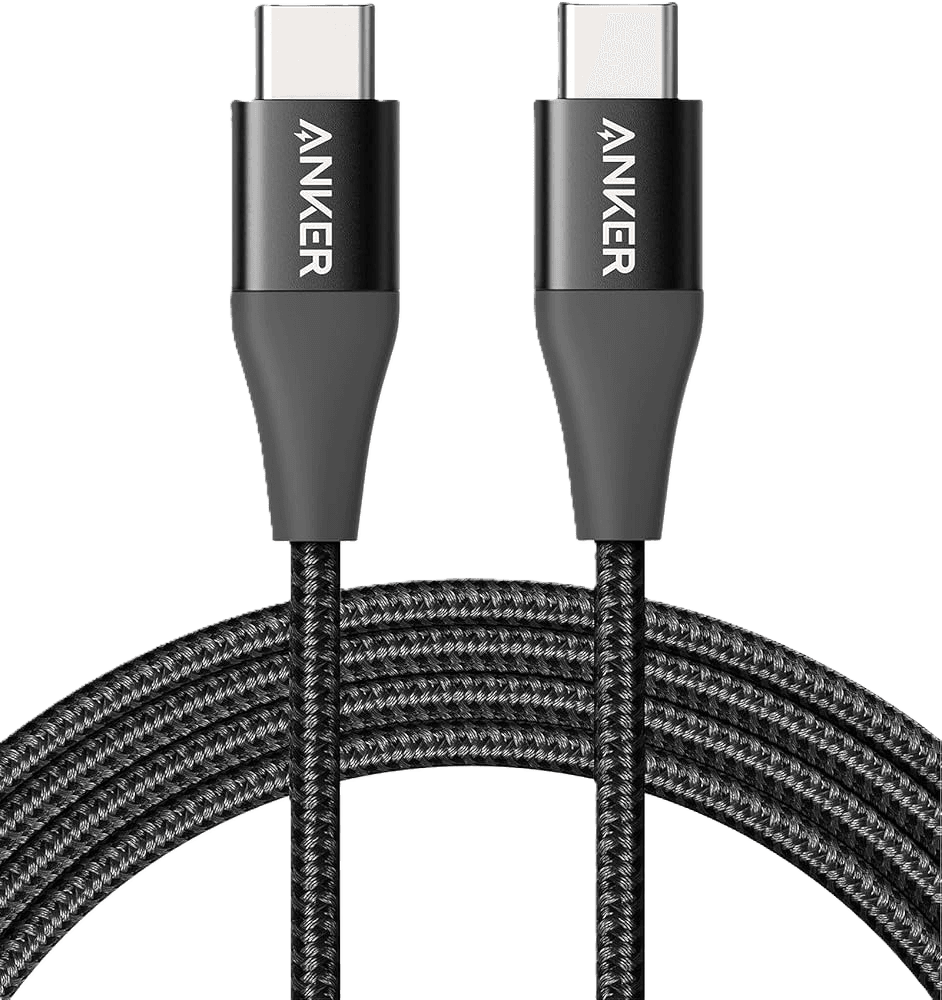 Anker Powerline+ II USB-C Cable | USB-C to USB-C | 6ft | 60W Fast Charging | Compatible with MacBook Air | iPad Pro | Galaxy | Pixel & More (Black)