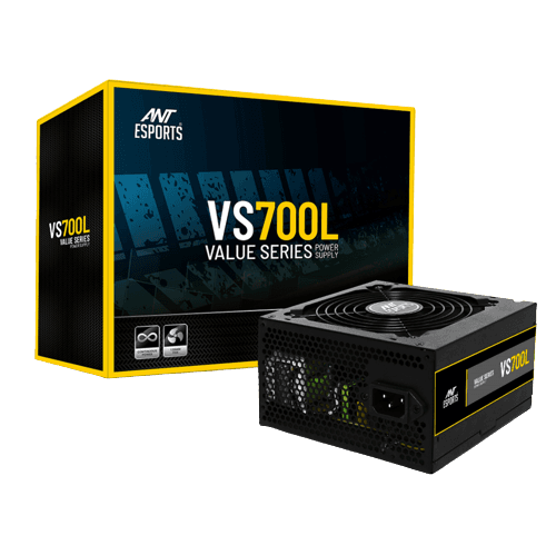 Ant Esports VS700L – 700W Non-Modular Power Supply | Efficient Cooling with Silent 120mm Fan & PCIe Ready