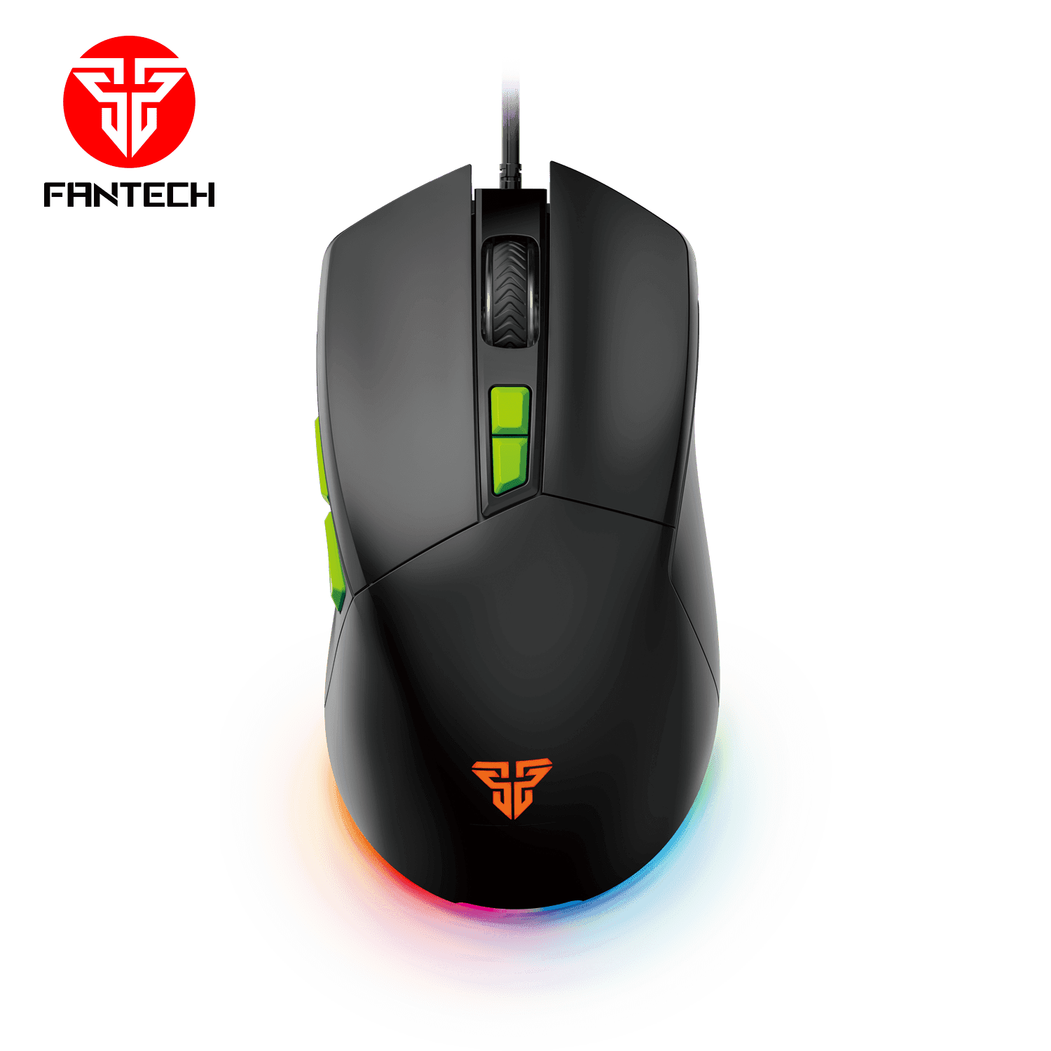 Fantech Phantom  II VX6 | Wired Macro Gaming Mouse | Optical Sensor | 400-7200 DPI | 60 IPS | 20G Acceleration | 125Hz Polling | 20M-Click Switches | 7 Programmable Buttons | On-Board Memory | Running RGB Illumination