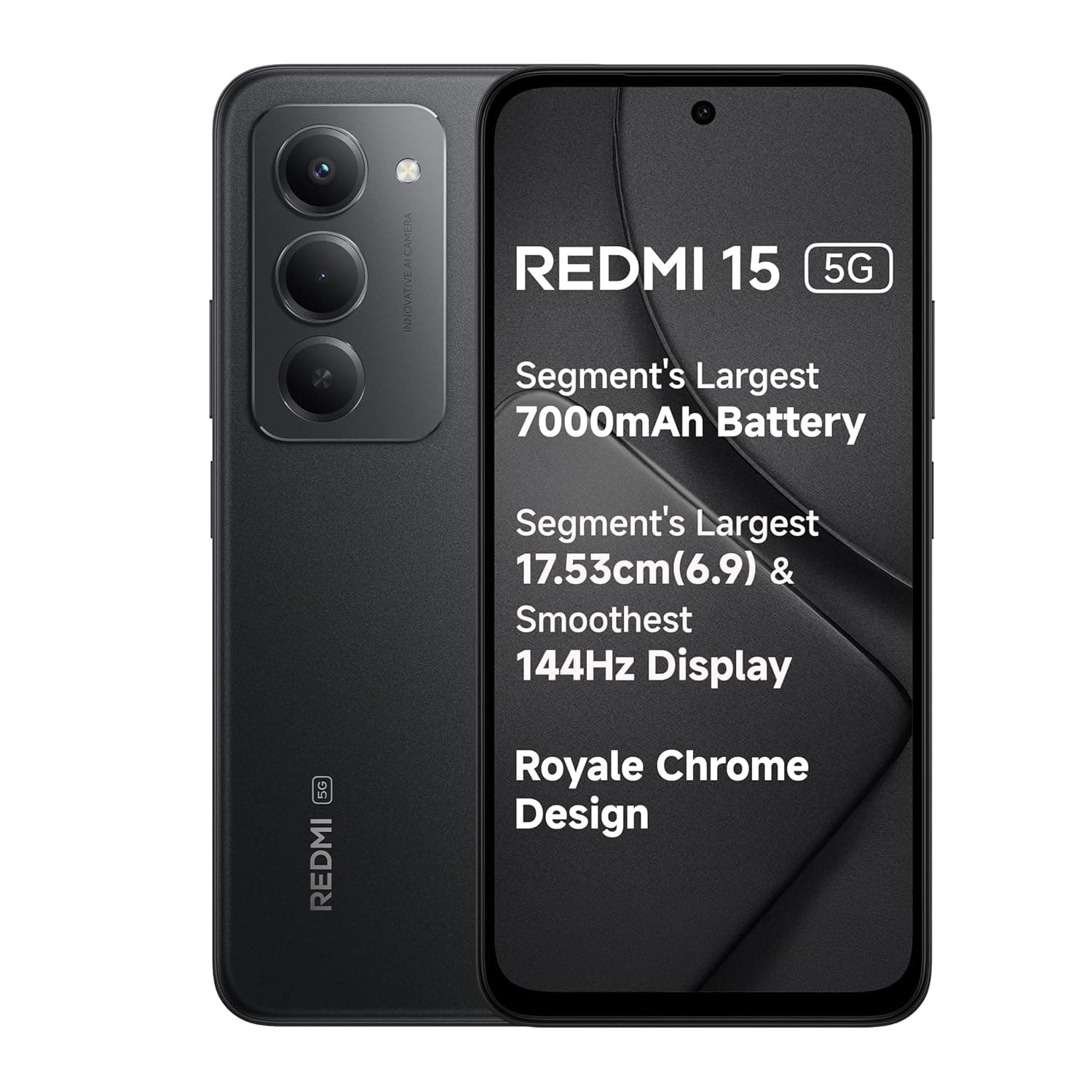 Xiaomi Redmi 15 4G | 6.9-inch 144Hz IPS LCD | Snapdragon 685 | 8GB RAM 256GB Storage | 50MP Dual Camera | 7000mAh Battery | Side-Mounted Fingerprint & Face Unlock