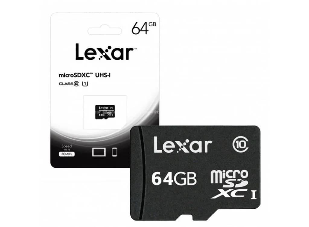 Lexar microSDHC/microSDXC UHS-I Card | 64GB Capacity | Up to 100MB/s Read Speed | Class 10 | U3 | V30 | A1