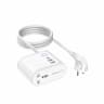 Huntkey SZF-207 Portable Powerstrip | 35W (AC 2500W) Universal Charge Pub A35 | Made for Desktop | 1 Socket Extension Board | With USB Port | 1.8m Cable | White