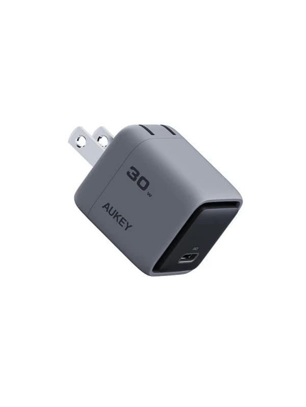 AUKEY PA-C1 Comet | 30W PD GaN Wall Charger | Advanced GaN Technology | Built-in Safeguards | Overcurrent/Overheat Protection | Compact Efficient Design | Universal Fast Charging