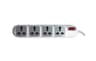 Huntkey SZM401 4-Port EU Power Strip | 2500W Surge Protector with Master Switch | Fireproof Design | 1.5m Cable | White