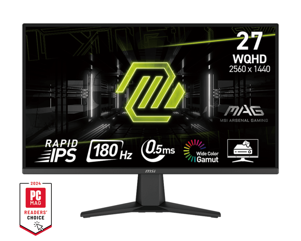 MSI MAG 275QF 27" WQHD Gaming Monitor 2560 x 1440 | 180Hz Refresh Rate | Rapid IPS Panel | 101% sRGB Color Gamut | 1 Year Warranty