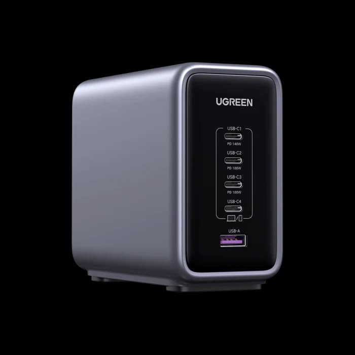 UGREEN 300W Nexode GaN USB-C Charger | 5-Port Desktop Charging Station | 2M UK Plug Cord | 240W USB-C Cable (1.5M) | Compatible with MacBook Pro/Air, Lenovo, HP, Dell, ASUS, Tablets & Smartphones