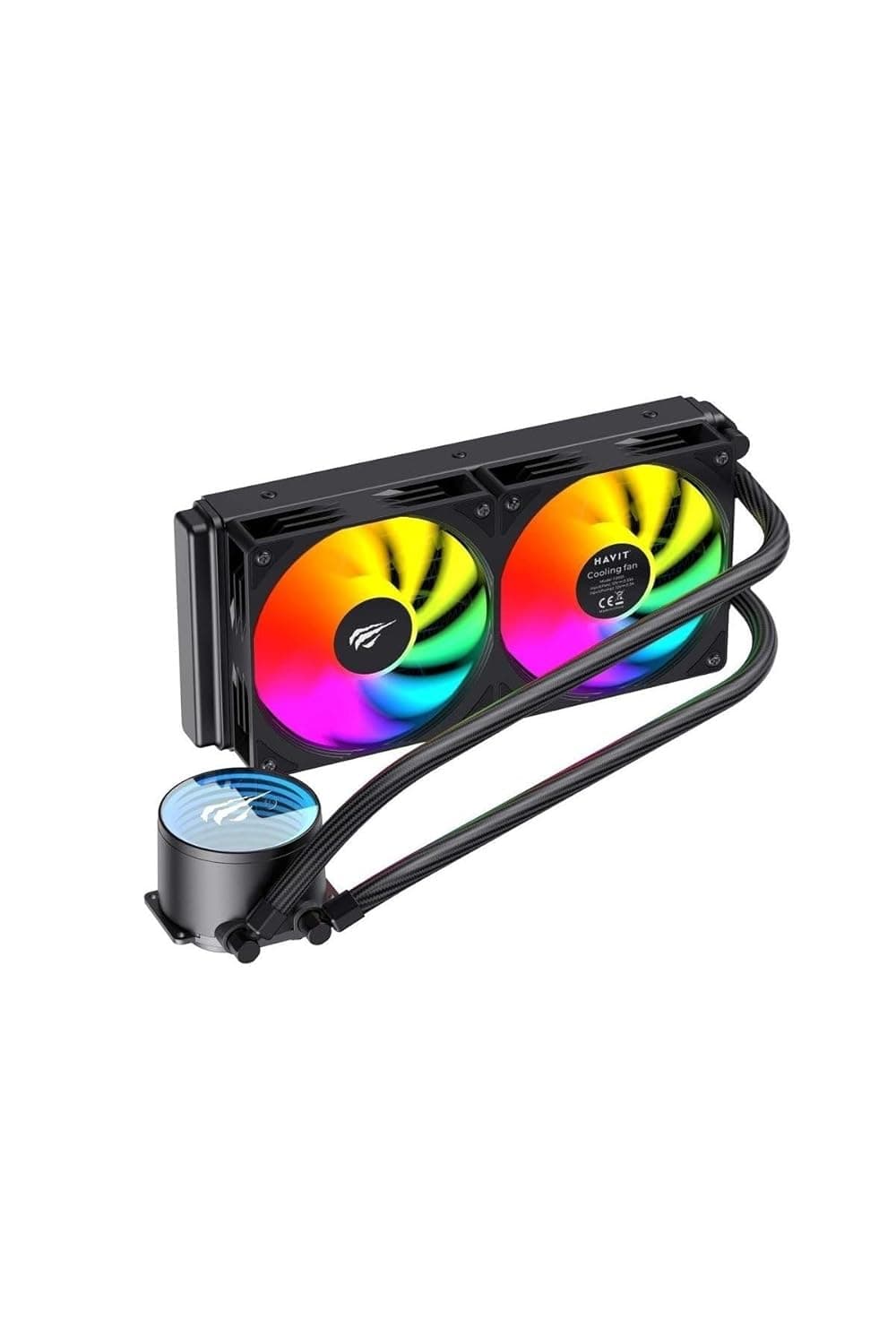 Havit Gamenote F2001 | 240mm CPU Liquid Cooler | 800-1800 RPM Fan Speed | 2600 RPM Pump | 120mm Fan | Efficient Heat Dissipation | Low-Noise Operation | 600mm Cable Length | RGB Lighting