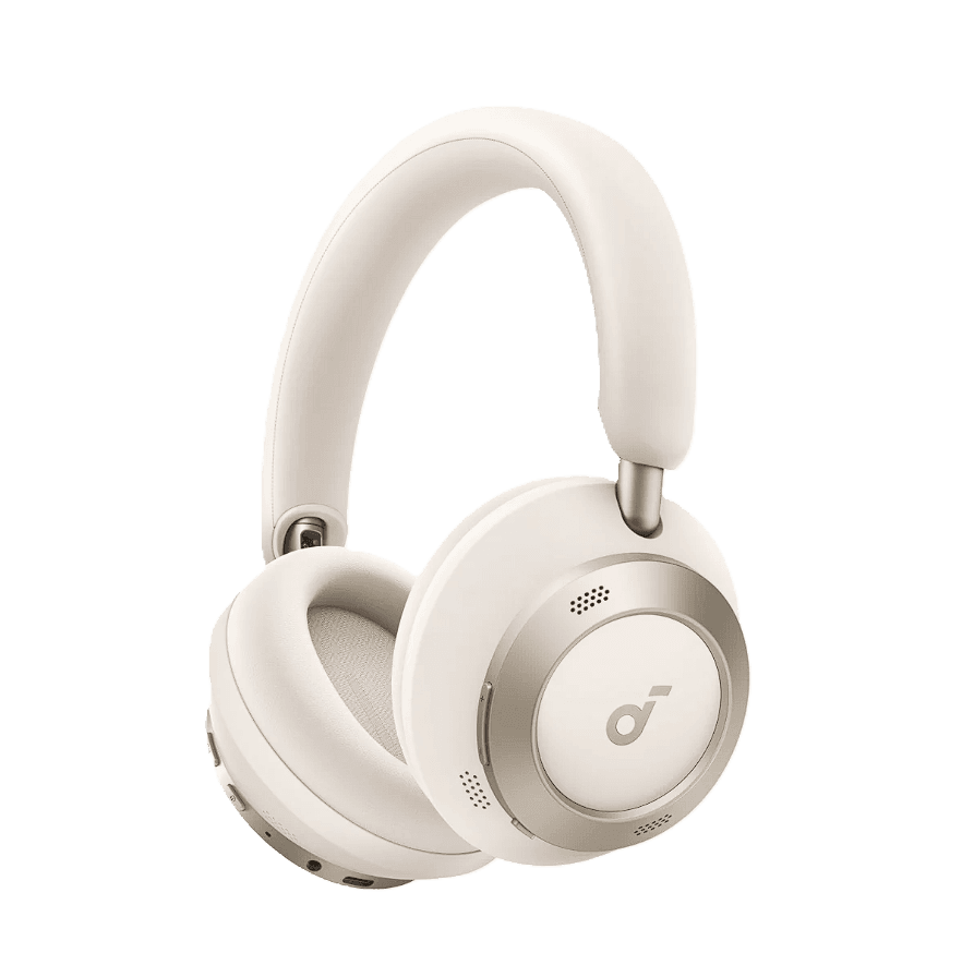 Soundcore Space One Pro | Adaptive ANC over-ear headphones with 6 mics, 60H hi-res wireless audio, fast charging, and all-day comfort