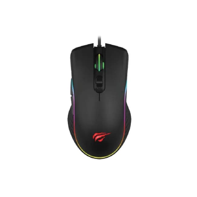 Havit MS1006 | RGB Wired Gaming Mouse | 3200 DPI | 7 Programmable Buttons | Ergonomic Design | 1.5M Cable | Click Feedback | Precision Tracking | Customizable Lighting