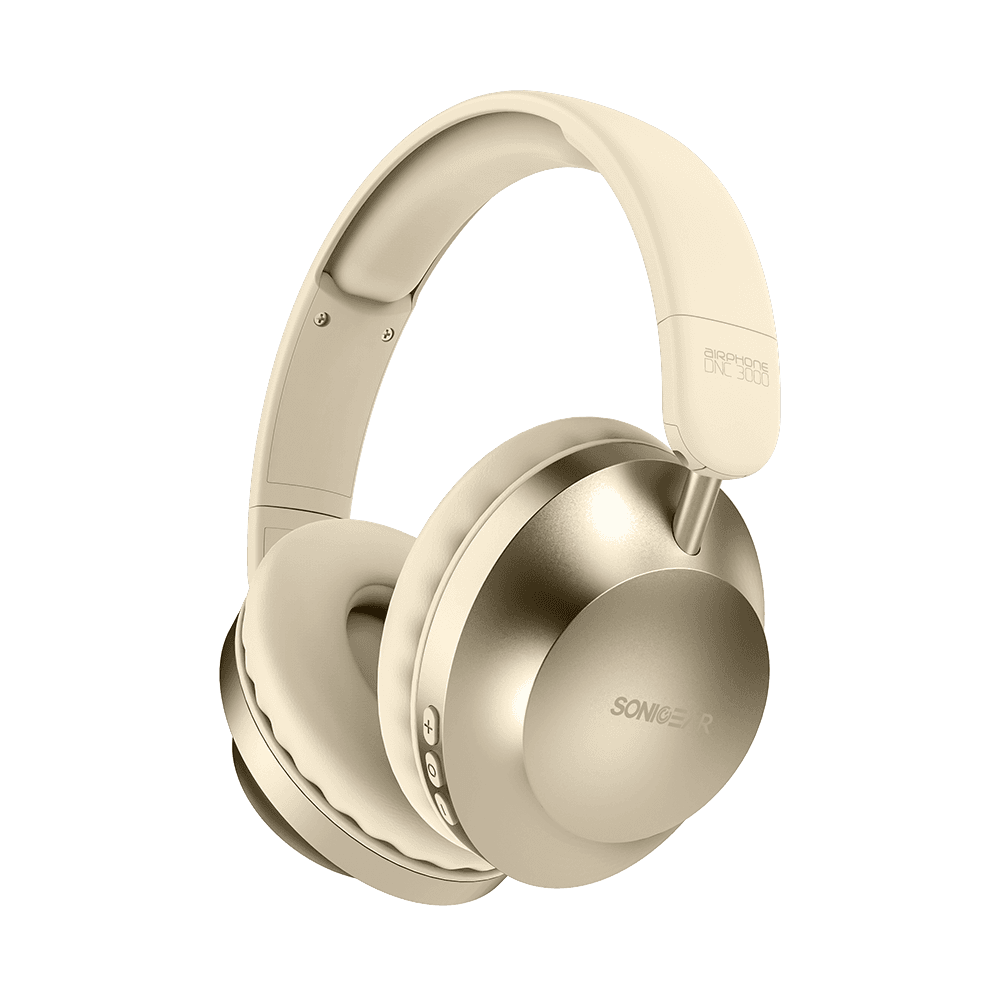 SonicGear Airphone DNC 3000 Headphone | Digital Active Noise Cancellation | 40mm Dynamic Drivers | Bluetooth 5.4 | Up to 27 Hours Playback (DNC Off) / 16 Hours (DNC On) | Foldable & Ultra-Lightweight Design