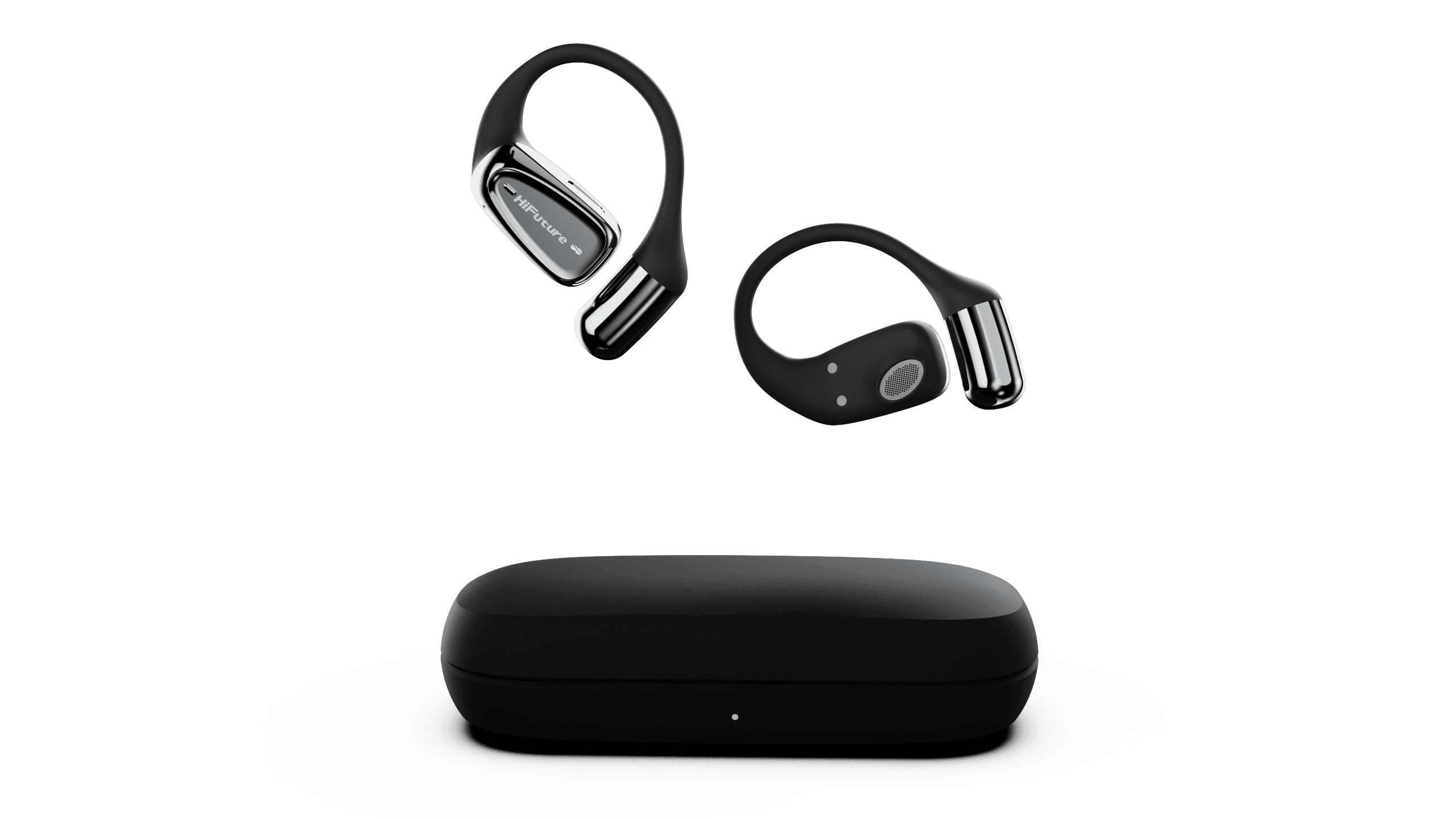 HiFuture Mate2 PRO | Open Ear Comfort Headphones | Bluetooth 5.4 | 4-Mic ENC Calling | 20H Playtime | IPX5 Water Resistant | 15.4mm Driver Bass Boost | Wireless Lightweight Design