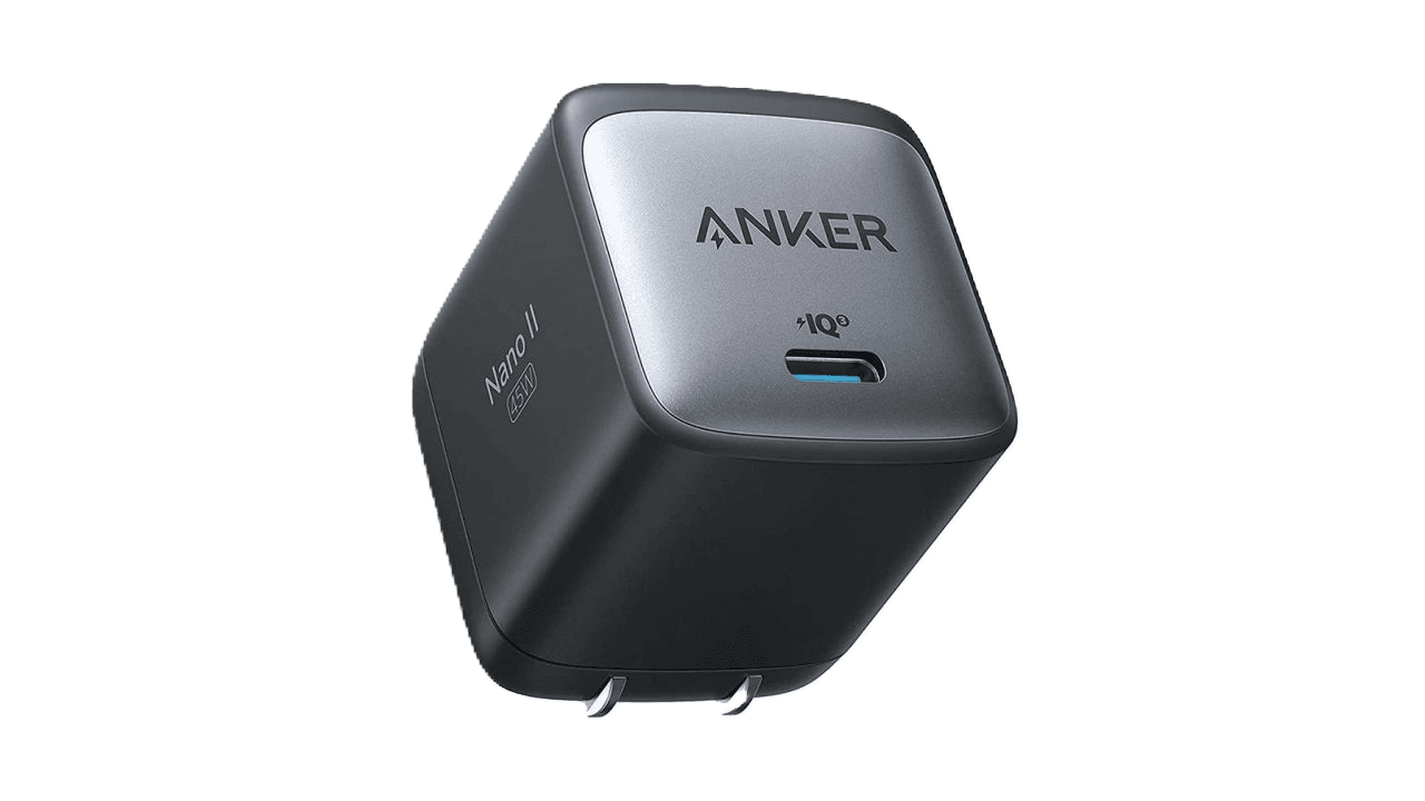 Anker Nano II 45W USB-C Charger | GaN II | PPS Fast Charging | Compact & Foldable | Compatible with MacBook Pro | iPhone 15 | Galaxy | Steam Deck & More