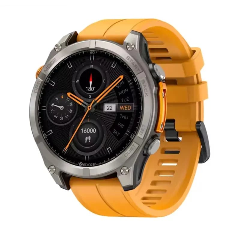 Zeblaze Stratos 4 | 1.43" AMOLED Display (466×466 px, 1000 nits) | Corning Gorilla Glass | 500 mAh Battery, Up to 60 Days | Bluetooth 5.3 | Android 5.0+ & iOS 11.0+ | 170+ Built-in Exercise Modes